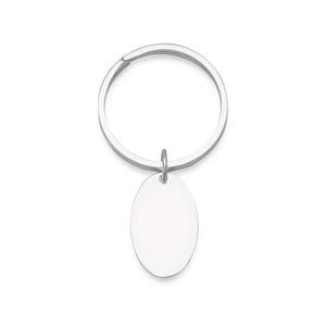 Key Ring with Oval Engravable Tag