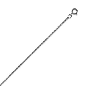 Black Oxidized Rope Chain Necklace (1.2mm)