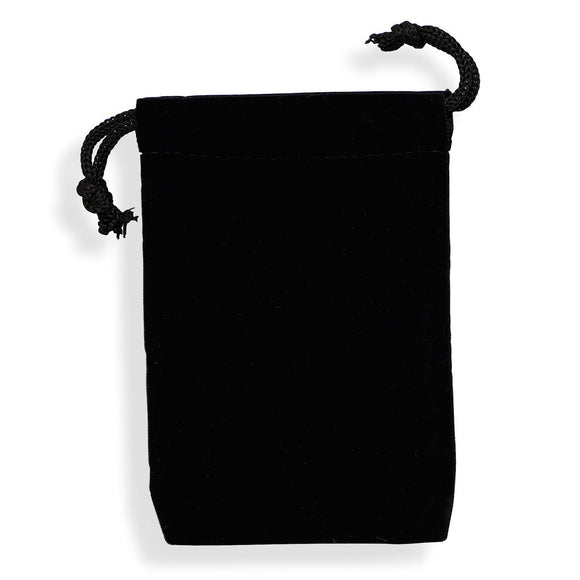 Medium Black Velvet Pouches (Set of 12)