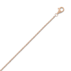 14 Karat Rose Gold Plate Sterling Silver Cable Chain Necklace (1.6mm)