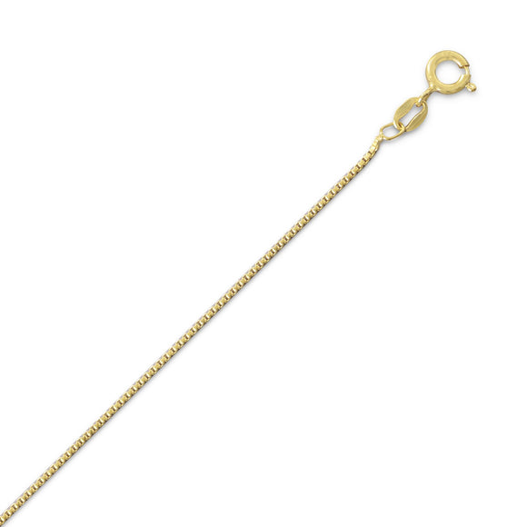 18K Gold Plated Light Box Chain (1mm)