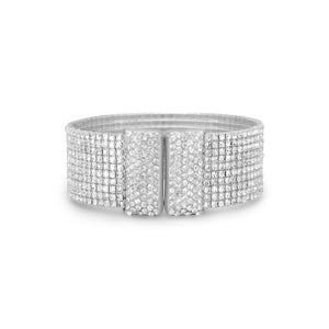 Glamorous Crystal Flex Cuff Fashion Bracelet