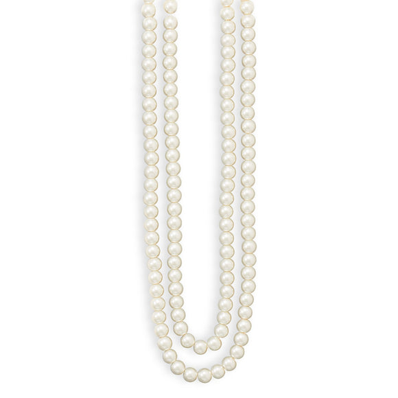 Endless Simulated Pearl Fashion Necklace and Earring Set
