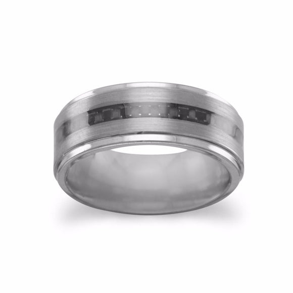 Tungsten Ring with Carbon Fiber Center