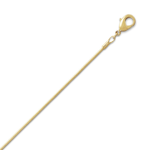 14 Karat Gold Plated Brass Snake Chain (1.2mm)